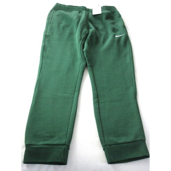 Nike Men's Fleece Lined Jogger Pants Tapered Leg Gorge Green White Slim Fit NWT - Picture 2 of 4